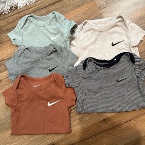 Nike Baby Onesies in Earth Tones and Stripes